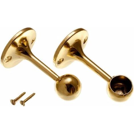 One Stop DIY Support pour barre porte-serviette en laiton plaqué 19 mm