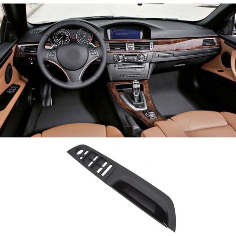 37,5 cm Tür- und Fenstergriffe innen auf der Fahrerseite, kompatibel mit BMW 3er E90 Limousine Vor-LCI 2005-2008, schwarz. (1/5)