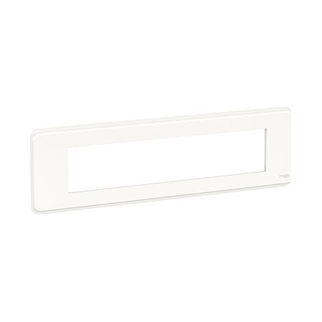 plaque de finition - blanc - 10 modules - schneider unica pro nu411018 (1/3)