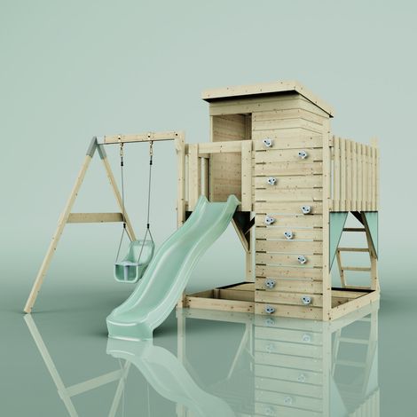 PolarPlay Tour de jeux Alma Vert 415 x 306 cm Balançoire bébé