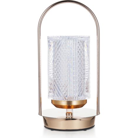 Lámpara de mesita de noche portátil de cristal acrílico, luz nocturna decorativa para dormir. (1/5)