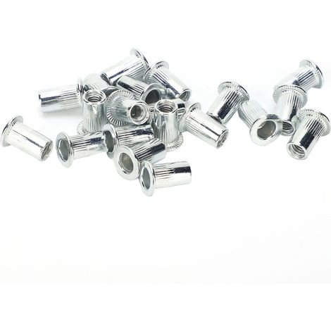 Jeu d'écrous à sertir avec insert fileté ouvert, jeu de rivets creux, matériel de fixation, fournitures industrielles M4x20 (1/5)