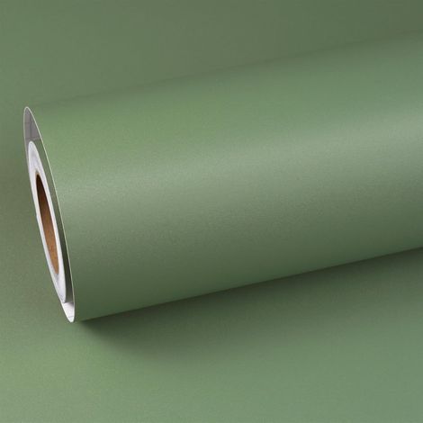 Papier Adhesif pour Meuble Vert Sauge Vinyle Adhesif Meuble Cuisine Vert Papier Peint Chambre Adulte Ado Rouleau Adhesif Decoratif Epais pour Bureau Porte Armoire 40cm×3m (1/5)