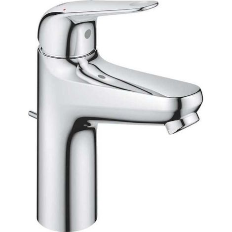 Mitigeur monocommande lavabo - GROHE Swift - 24325001 - Chromé - Taille M - Economie d'eau - Tirette et vidage (1/3)