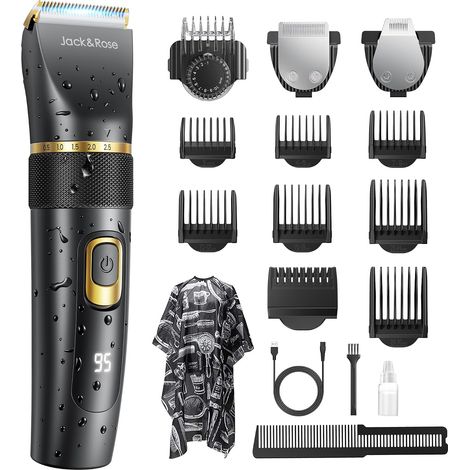 Tondeuse Cheveux & Barbe -en-, Sans Fil Lame Céramique  Port USB-C,tondeuse & barbe,Lame céramique anti-tirage,IPX étanche,., h autonomie,Une coupe sans tirage (1/5)