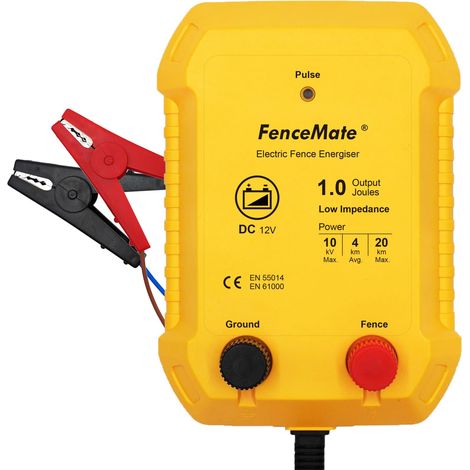 12 V Sortie 1 Joule 20 km Portée Électrique Clôture Électrique Alimenté par Batterie Pic 10 kV pour Protéger Volaille et Bétail Clôture pour Ferme Jardin Bassin (1/5)