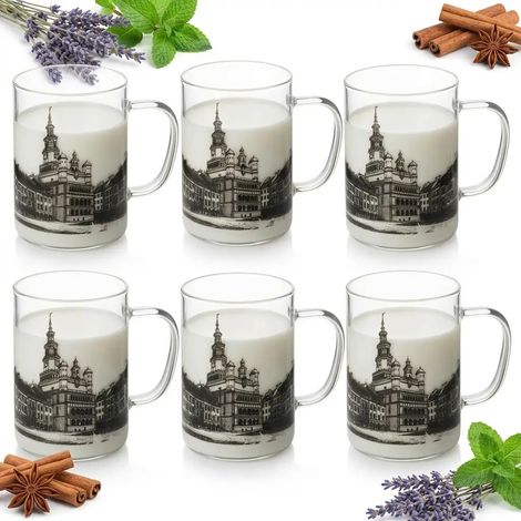 Glasbecher mit Poznań-Stadtmotiv, 400 ml, 6er-Set (1/5)