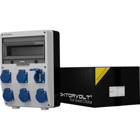 Tableau électrique de chantier TD 6x230 V, prises Schuko et Mennekes, Doktorvolt DV-0564-D (1/5)