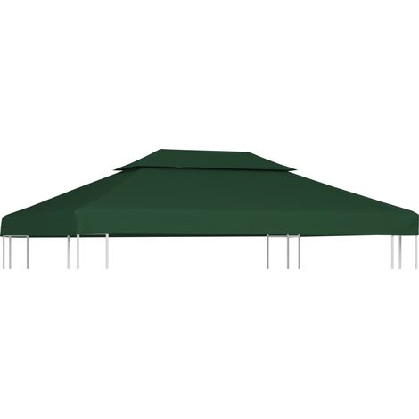 Cubierta de repuesto de cenador 310 g/m² verde 3x4 m
