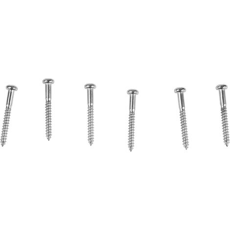 Ensemble de 6 vis de chevalet de guitare, pièces de montage, accessoires pour instruments de musique électriques, argent (1/5)