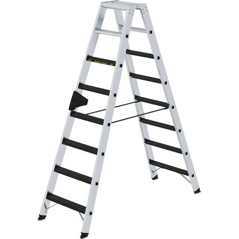MUNK Stehleiter beidseitig begehbar mit clip-step R13 250kg 8 Stufen (1/5)