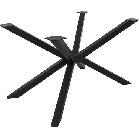 ML-Design Tischbeine Metall Schwarz, Tischgestell Spider Outdoor wetterfest, Tischfüße X-Form, Tischkufen aus Stahl, Schreibtischbeine Untergestell Möbelfüße für Esstisch Schreibtisch, 120x78x72 cm (1/5)