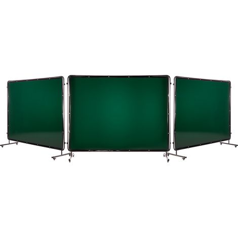 VEVOR Schermo per Saldatura con Telaio, Schermo Protettivo per Saldatura 3 Pannelli da 1,74 x 2,34 m, Tenda di Protezione di Sicurezza in Vinile Ignifugo con 12 Ruote Protezione UV a 6 Livelli (1/5)