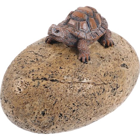 Cache-clés en Toute Sécurité Forme Tortue Extérieur Pierre en Résine Créative et Solide Compartiment Secret pour Cacher une Clé Décoration Jardin