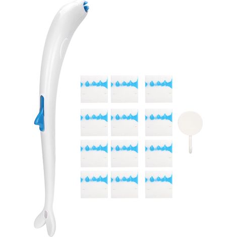 Kit de nettoyage WC jetables avec 12 recharges biodégradables et brosse WC à usage unique - Système hygiénique pour toilettes (1/5)