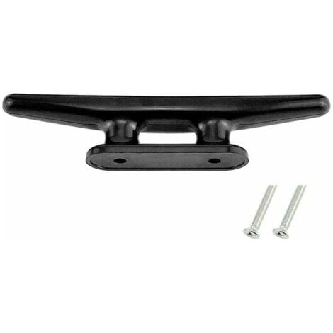 6 pouces Noir Taquets D'amarrage Corde de Bateau, MoreChioce Bateau Cleat Marine Steel Deck Heavy Dossier Dock Cleat en Nylon pour Accessoires Marins pour Ligne de Pont de Yacht Marin (1/4)