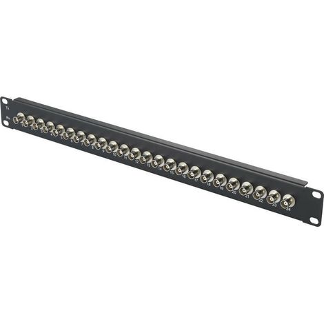 Panneau De Brassage BNC - 24 Ports - 19 Pouces 483 Mm - 1 UH - Acier Revêtu Poudre (1/4)