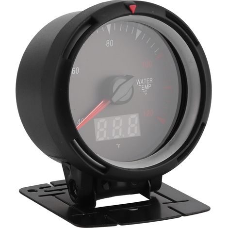 Manomètre de température d'eau 2,5 pouces 40-120°C indicateur LCD universel pour voiture 12V (1/5)