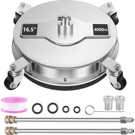 Varan Motors - SSSC-01 Nettoyeur de surface pour nettoyeur haute pression 16.5'' 4000PSI en acier inoxydable avec roues, nettoyeur de terrasse et de sol