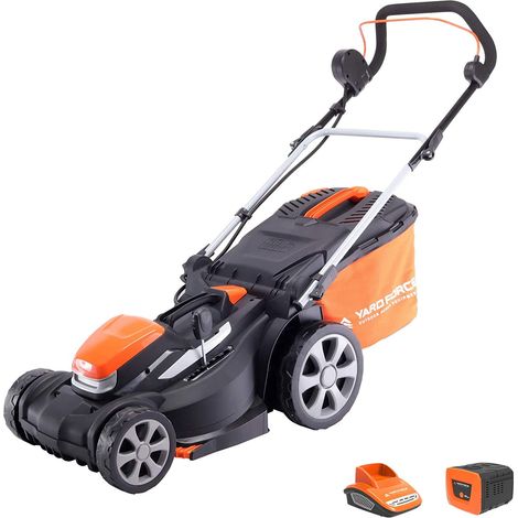 Yard Force Tondeuse à Gazon Rotative sans Fil 37cm, avec Batterie Lithium-ION 40V et Chargeur Rapide, LM G37A (1/5)