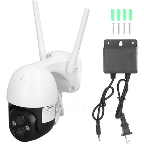 Caméra WiFi 1080P HD, détection de mouvement, vision nocturne, pour intérieur bureau, 100-240V, prise US (1/5)