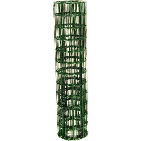 Centrale Brico – Grillage rigide soudé vert 1.2m x 20m – Maille 100x100mm – Pour chantiers humides et terrains accidentés