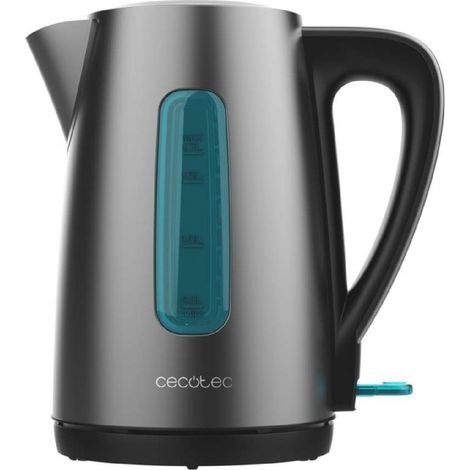 Cecotec Bouilloire Électrique d'Eau de 1,7L Thermosense 210 Steel. 2200W, Corps en Acier Inoxydable, Base avec Rotation de 360º (1/5)