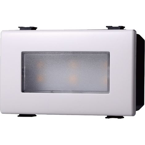Lampe encastrable LED 2.4W 220V blanc chaud 3000K compatible Bticino Matix couleur blanc Ettroit MT0323