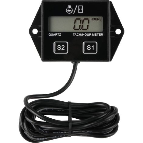 Promotion, Tachymètre de compteur horaire numérique, rappel de maintenance, batterie remplaçable, arrêt automatique, utilisation pour tondeuse à gazon ZTR Générateur de tracteur Marine VTT Motoneige e