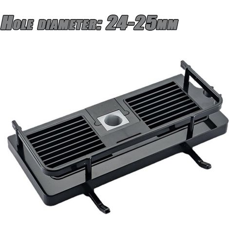 Support De Rangement Pour Douche - Support Sur Tige Sans Perçage - Plateau Pour Shampooing Et Produits - Réglable En Hauteur - 1 Pièce (1/5)