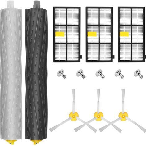 Lntyq Pièces Accessoires pour iRobot Roomba 800 805 860 861 865 866 870 871 876 880 885 886 890 895 896 900 960 966 980, Remplaçant Filtres et Brosses Kit pour Aspirateur Robot - 11in1 (1/5)