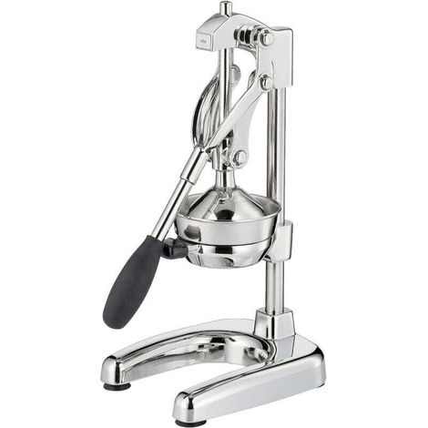 Presse-agrumes manuel en acier inoxydable - Presse-fruits professionnel, 25 % de jus en plus, faible effort, dimensions 22,5 x 19,5 x 43,5 cm, chromé (1/4)