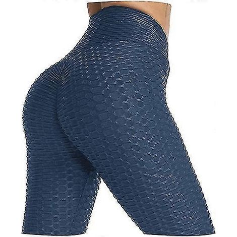 Leggings effet push-up et anti-cellulite pour femmes, pantalon de yoga taille haute (bleu marine, XS) (1/4)