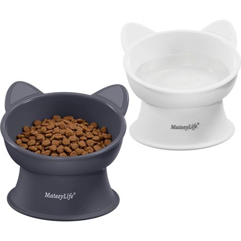 Raised Cat Bowl, Set of 2 Raised Cat Bowls (1/5)
