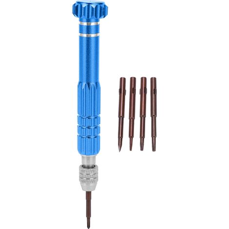 kit tournevisTournevis 5-en-1 en Alliage d'Aluminium pour Réparation Montres Bijoux Smartphones (1/5)