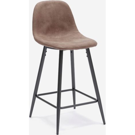 Aria, Sgabello in Similpelle Tortora (50cm X 43cm H. 91cm) (1/5)