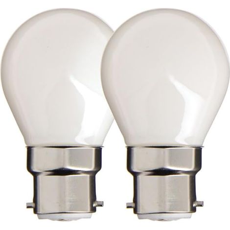 Lot de 2 ampoules LED à filament P45 opaques – 806 lumens – Culot B22 – Équivalent incandescence 60 W – 4000 K – Lumière blanc neutre – Éclairage confortable et économe en énergie [Classe d'efficacité (1/5)