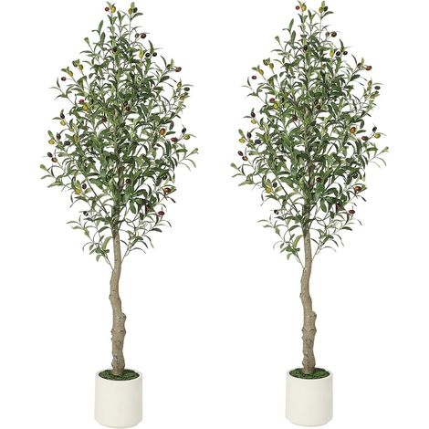 Lot de 2 Oliviers Artificiels d'Intérieur, 150 cm (1/5)