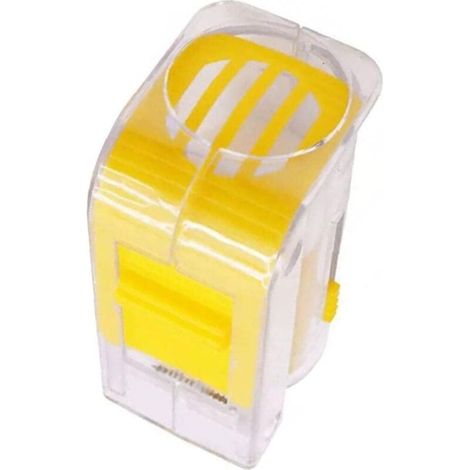 Flacon de marquage de reine des abeilles, porte-flacon collecteur, outil d'apiculture à une main en plastique jaune de bonne qualité - AquaForge (1/5)