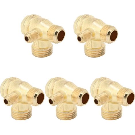 Clapet anti-retour de compresseur d'air, 1 voie, 1/2x3/8x10, chanfrein, accessoires de petite pompe en alliage de Zinc, 5 pièces (1/5)