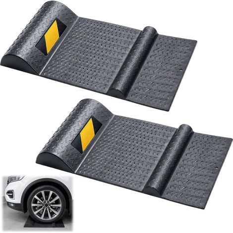 Lot de 2 Tapis stationnement pour Garage avec Bande réfléchissante (1/5)