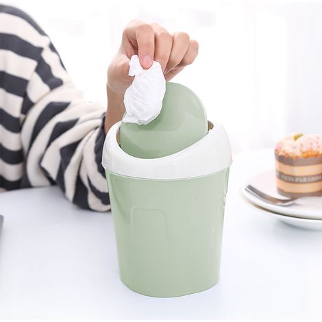 Poubelle - 12 L - Acier Inoxydable Et Plastique - Pour Cuisine Bureau Chambre D étudiant Salle De Bain Garage Voiture - 1 Pièce (1/5)