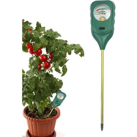 Tester per terreno 3 in 1: tester di umidità, fertilizzazione e pH per piante in vaso - Senza batterie, pronto all'uso (1/4)
