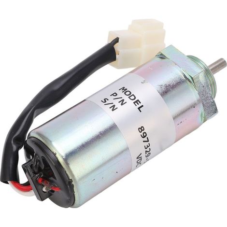 Électrovanne d'arrêt carburant 12V pour excavatrice - Pièce accessoire 897329‑5680 (1/5)