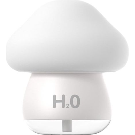 Humidificateur de chambre - Humidificateur sans fil - Améliore le confort du sommeil - Veilleuse 7 couleurs - 16 x 15 x 16 cm - Blanc