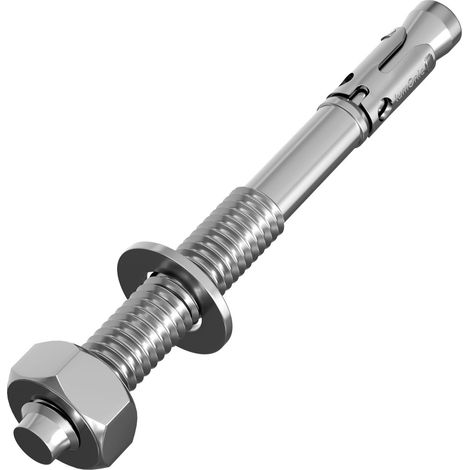Schwerlastanker M10 x 140 mm – 5er-Pack – Verzinkter Stahl – Sofortbefestigung in Beton – Für Unterstände und Geländer – M10 (1/5)
