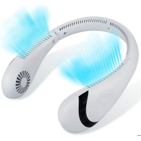 Ventilateur portable - - Ventilateur tour de cou - 3 vitesses - Sans fil - Rechargeable (1/5)