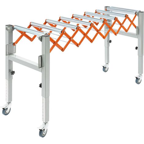 Table à rouleaux convoyeur réglable, table convoyeur réglable, 4x roues universelles, flexible et extensible, Pour le transport de marchandises légères