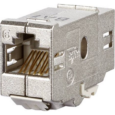 Module RJ45 encastrable E-Dat CAT 6 Metz Connect 1309A0-I R68355 (1/2)