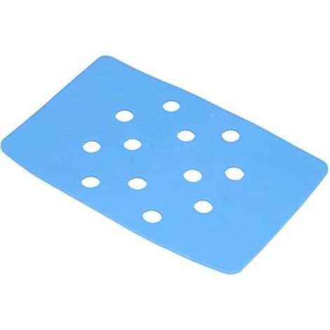 Coussin de Tabouret de Douche, EVA, Bleu, Portable, Conception de Perforation, Couverture de Siège de Bain, 45g (1/5)